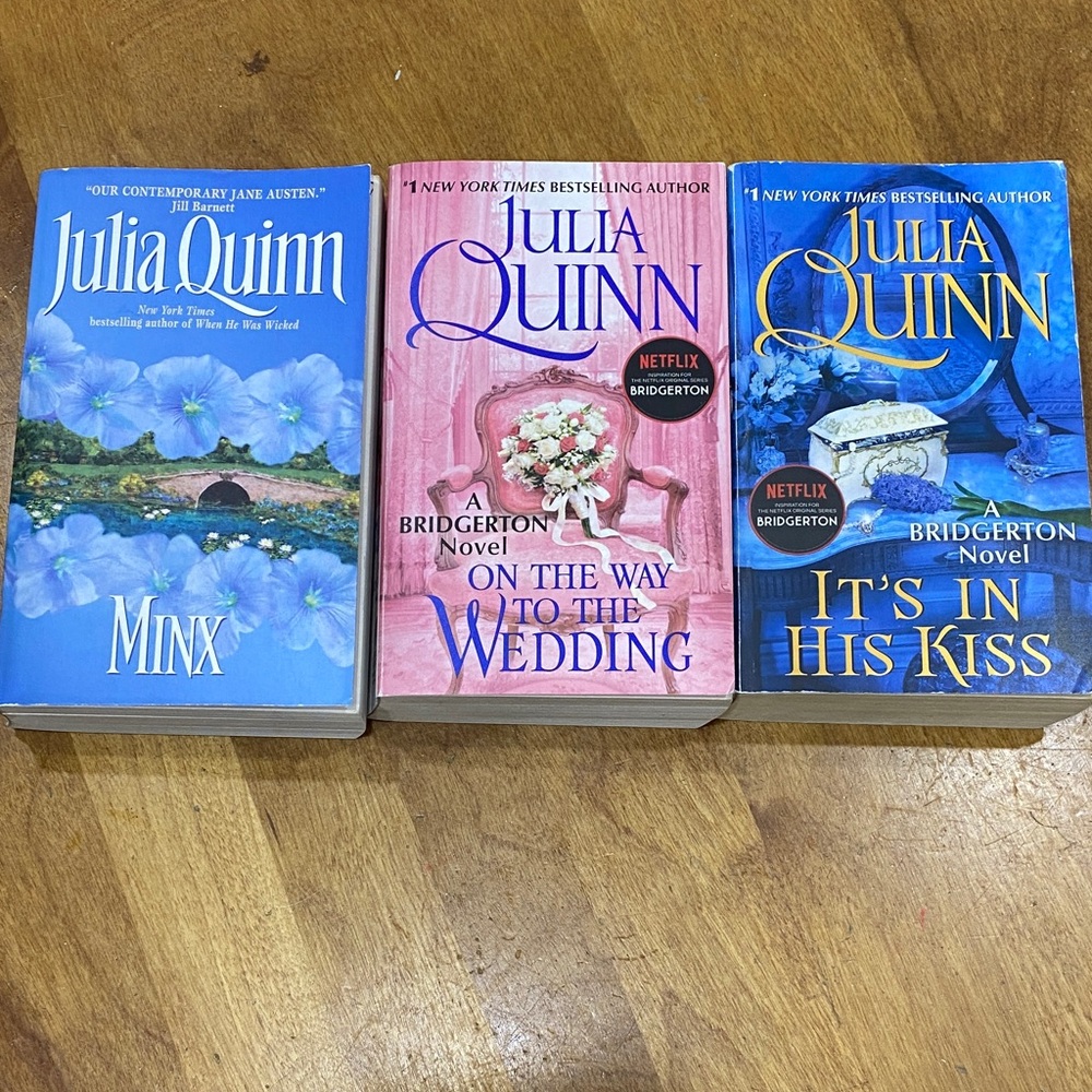 Set of 3, Julia Quinn, paperback books.